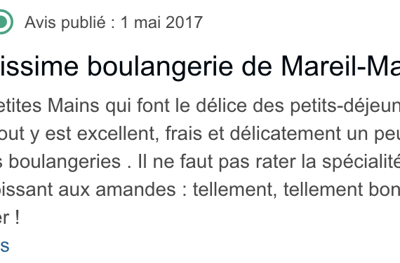 Boulangerie Aux Petites Mains avis TRIPADVISOR Emmanuelle DR