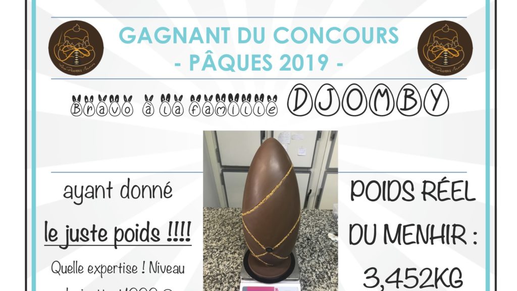 Boulangerie Aux Petites Mains GAGNANT DU CONCOURS 2019 PÂQUES
